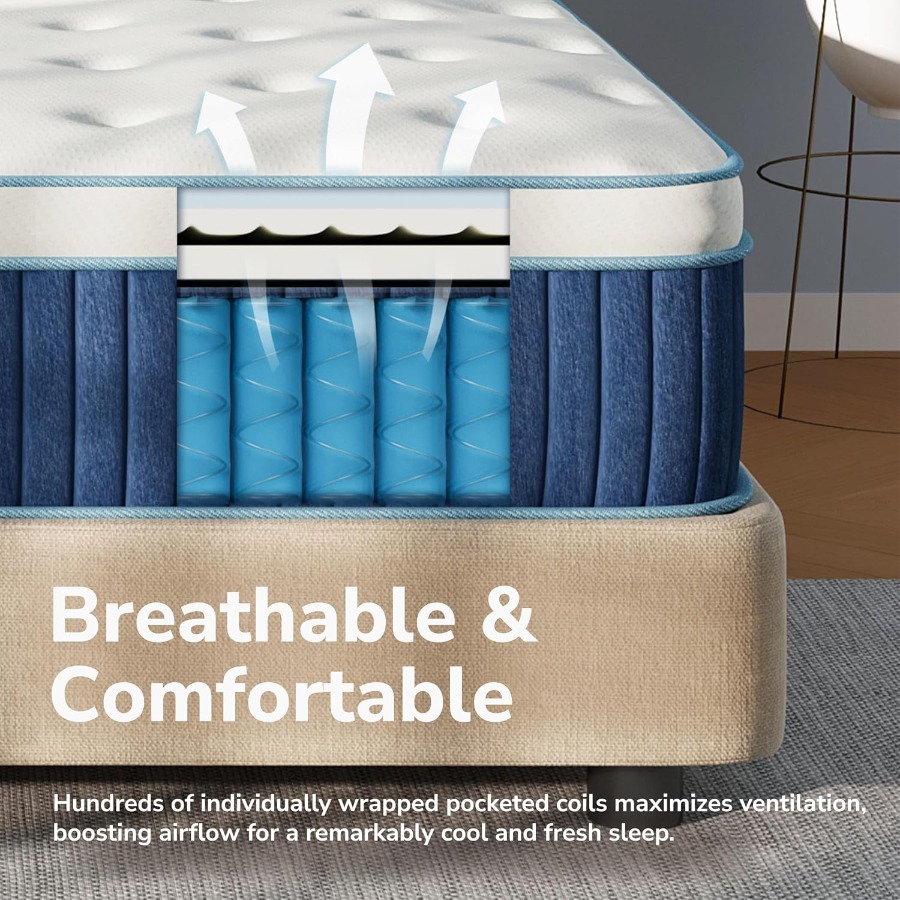 12 Inch Queen Hybrid Mattress  - огляд і ціна Memory Foam Mattress In A Box Queen