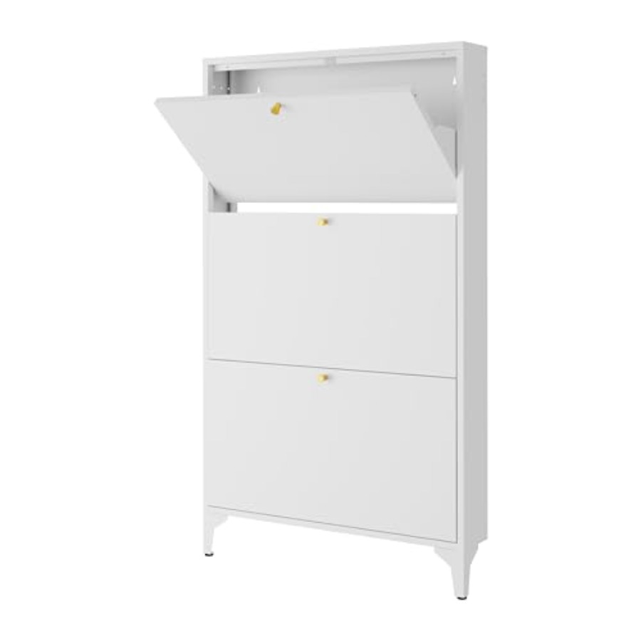 Freestanding Shoe Cabinet with - огляд і ціна Shoe Rack Cabinet Narrow Entryway
